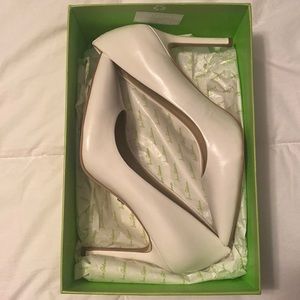 Sam Edelman bright white heels